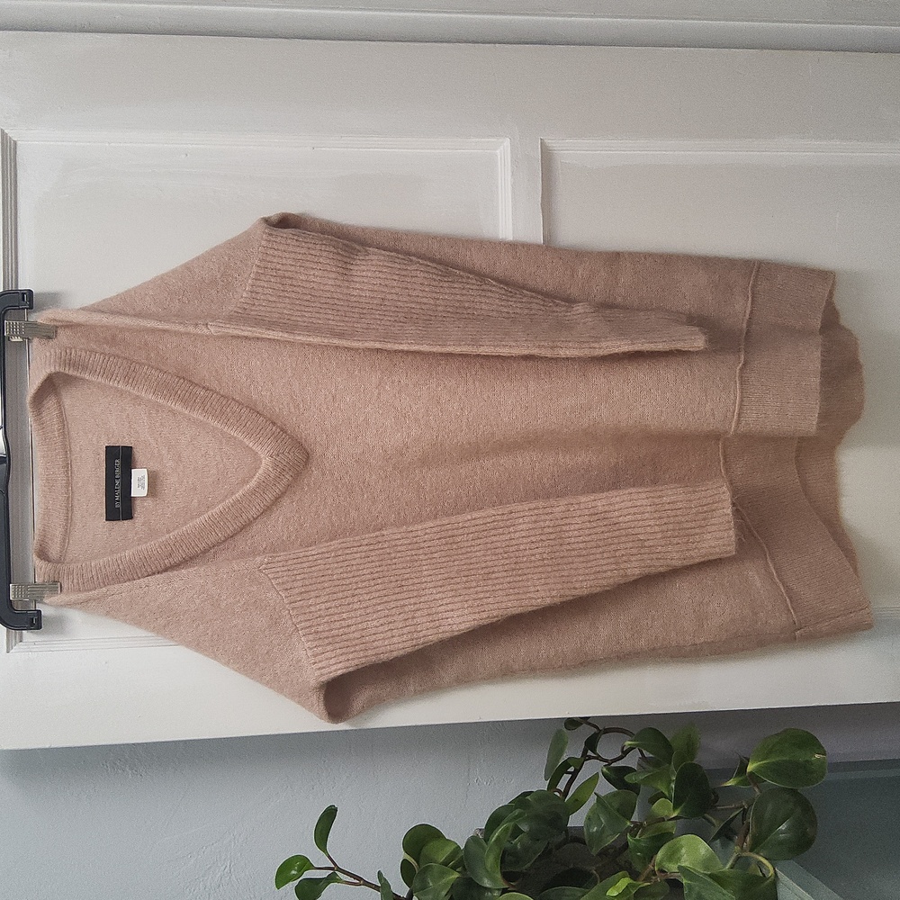 Malene Birger Amergio Knitted Wool Mohair Sweater In Light Blush Pink
